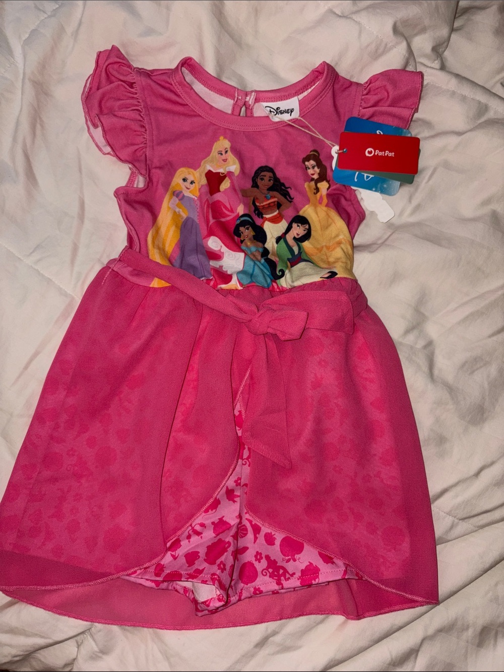 Brand New Girl’s Disney Hot Pink Princess Dress with Tie Waist🔥